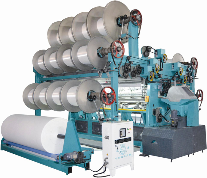 GE288A Middle Length Plush Double Needle Bar Raschel Machine Narinder